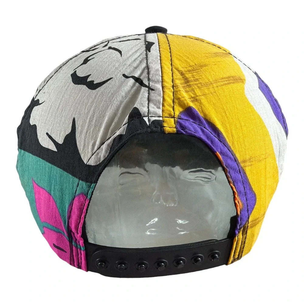 Vintage Jams World Snapback Hat Mens OS AOP All Over Geometric Print Made in USA